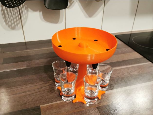 3D nyomtató 6-nyakú pálinkaadagoló és szállító