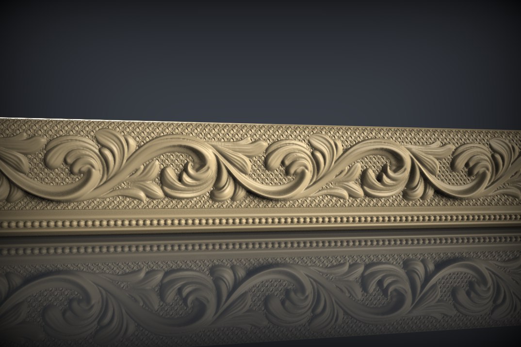 Bagettek és díszlécek 3D dombormű modell
