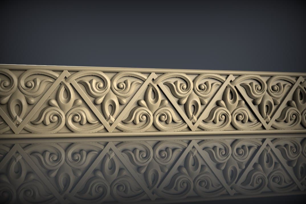 Legjobb Minőségű 3D Királyi Szegély 019 :Ingyenes CNC Letöltés