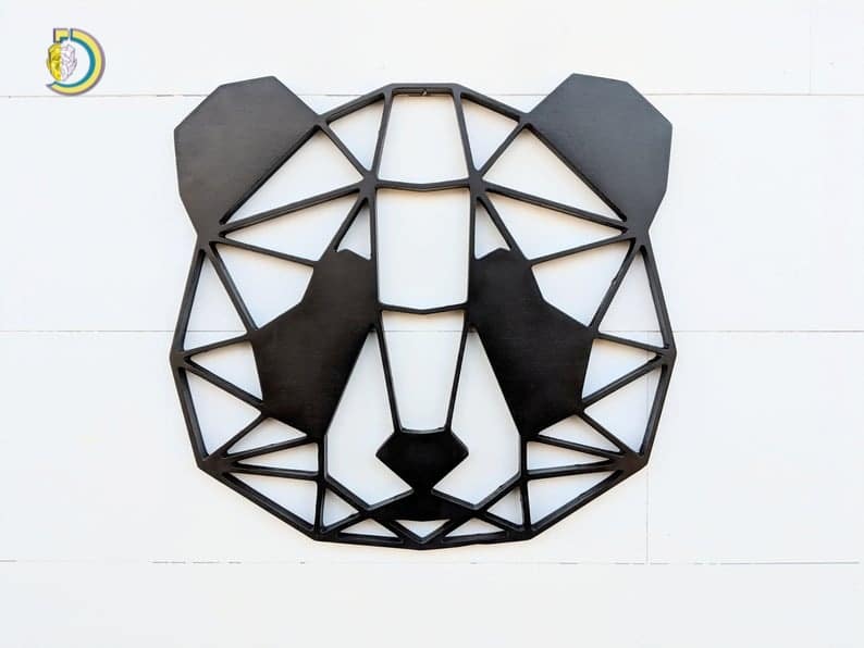 Geometrikus Panda Medve Függesztő: Ingyenes Vektor Letöltés