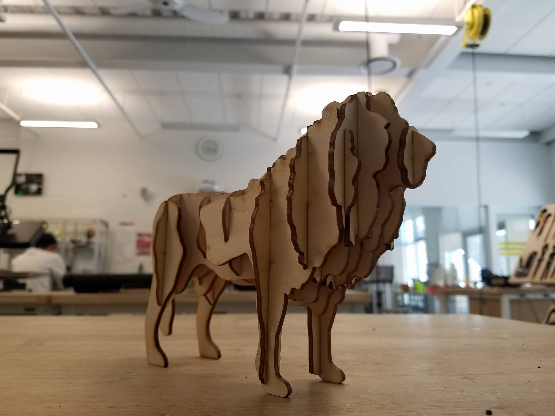 Kiváló Minőségű, Lézerrel Vágott Oroszlán 3D Puzzle