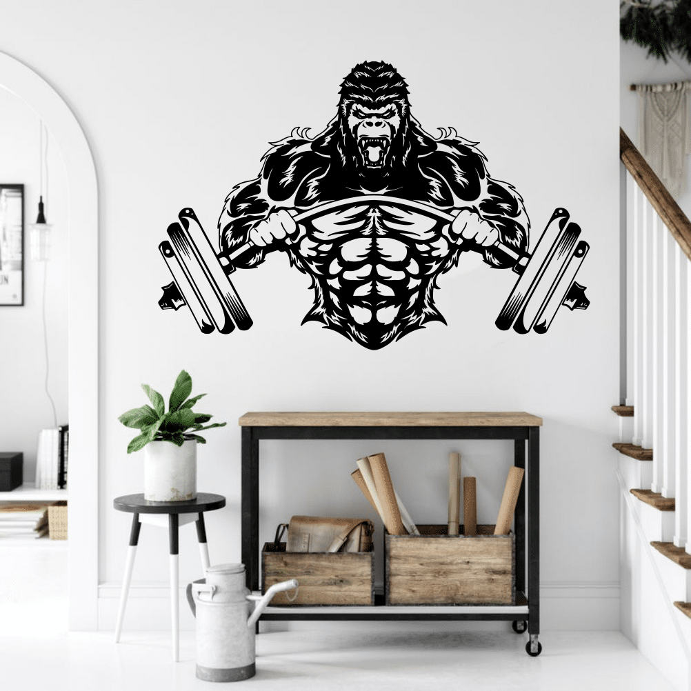 Gorilla Fitness Falikép Ingyenes Vektor