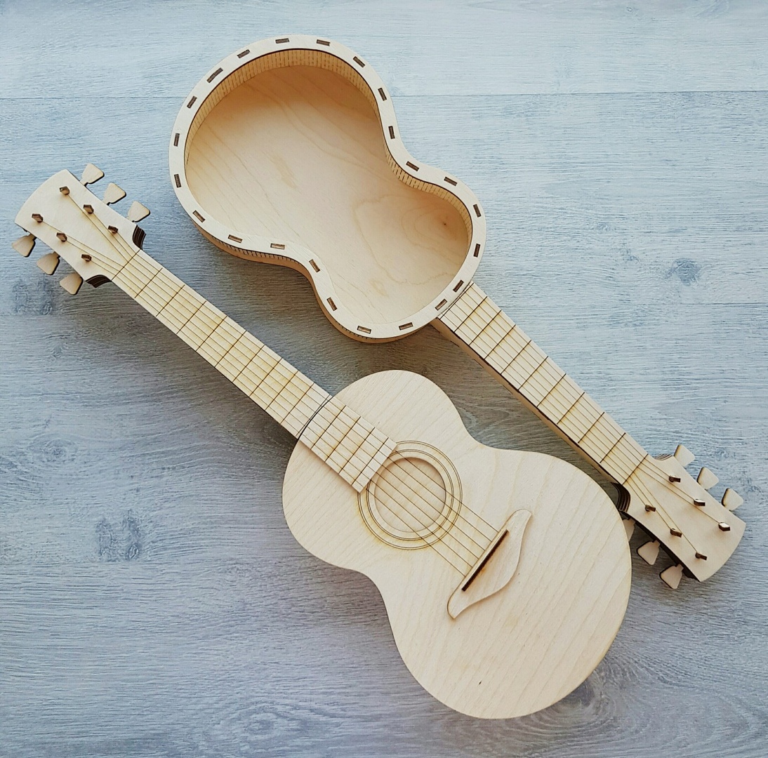 Lézerrel Vágott Doboz Gitár