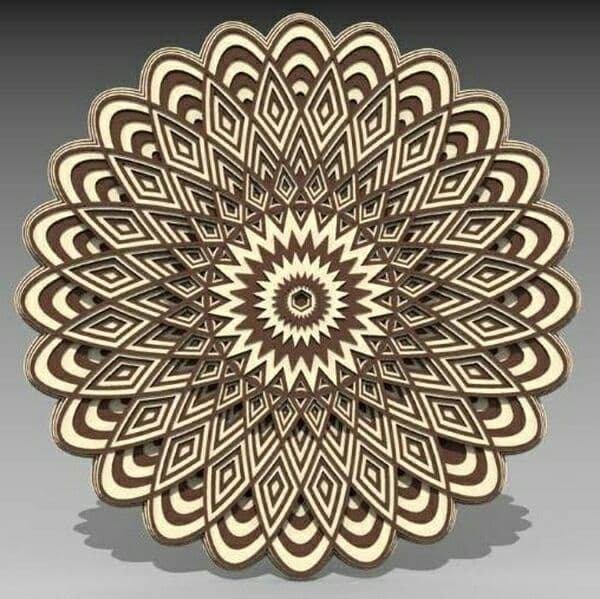 Lézerrel Vágott Mandala Vektor