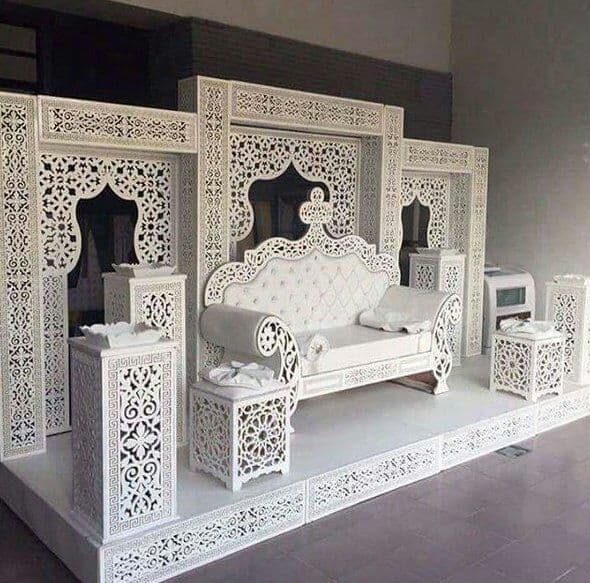 Lézerrel Vágott Esküvői Elválasztó Panel Kanapéval