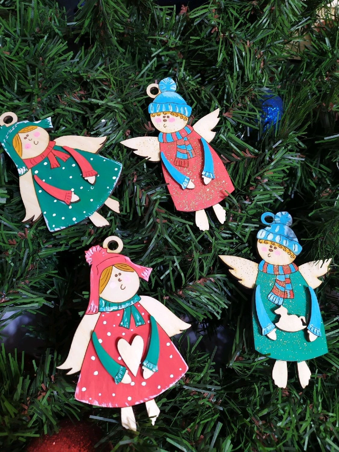Karácsonyi díszek modellje