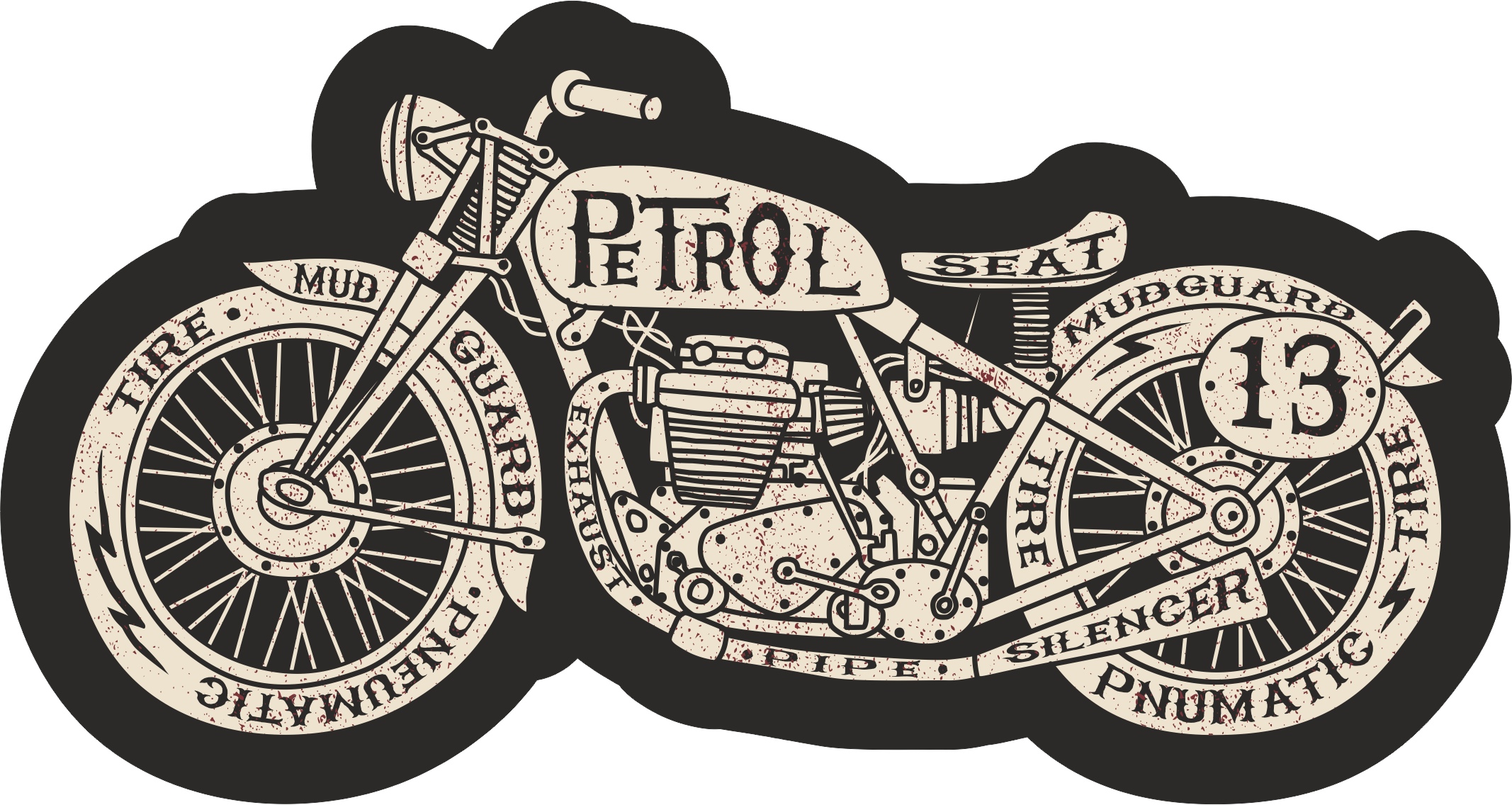 Moto Retro Matrica