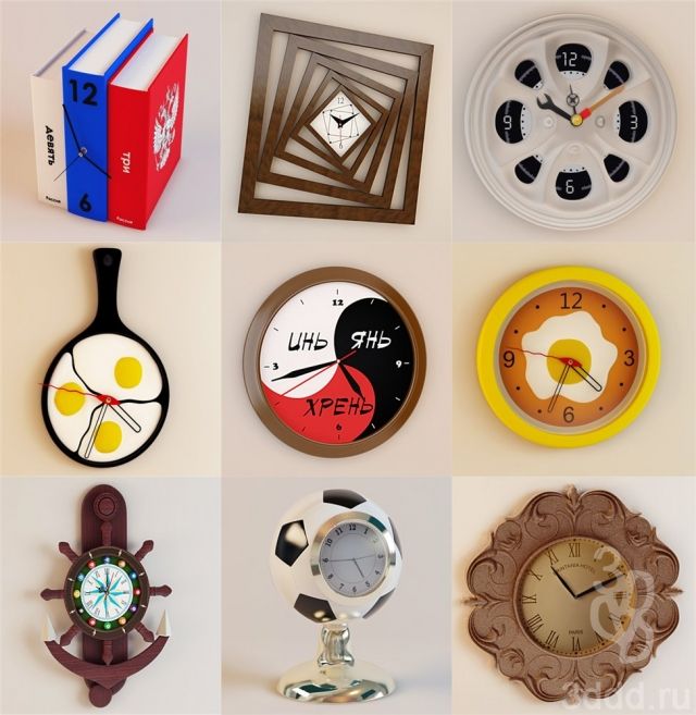 Ingyenes óra 3D modellek készlete CNC-hez és STL 3D nyomtatókhoz