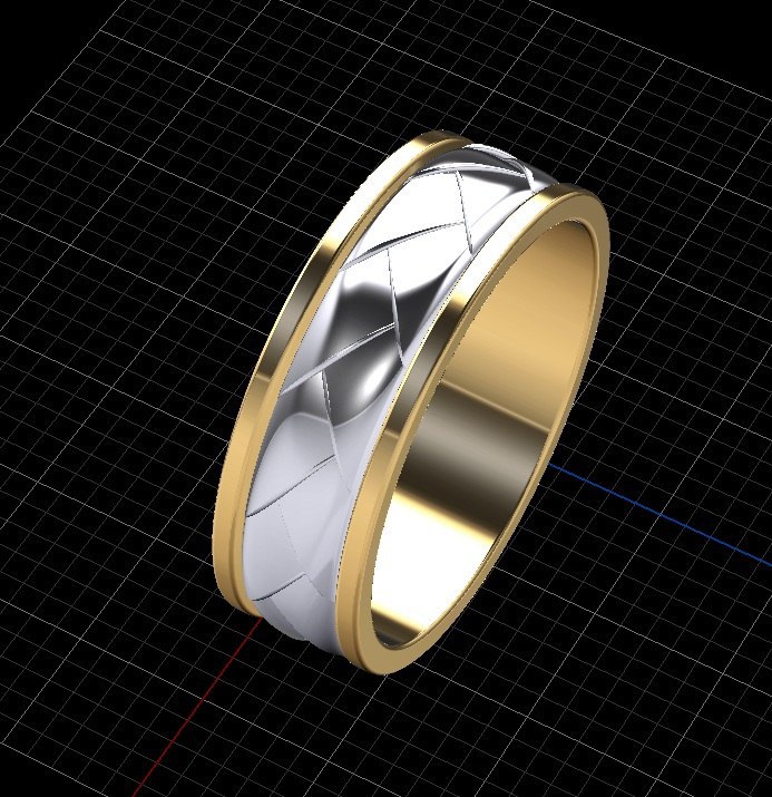 Esküvői gyűrű, Ékszer 3D modell, Női gyűrű modell STL fájl 3D nyomtatáshoz 65
